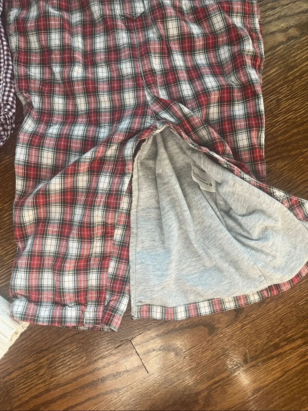 Old Navy Gap Maroon Cream Plaid bundle 12-18 months